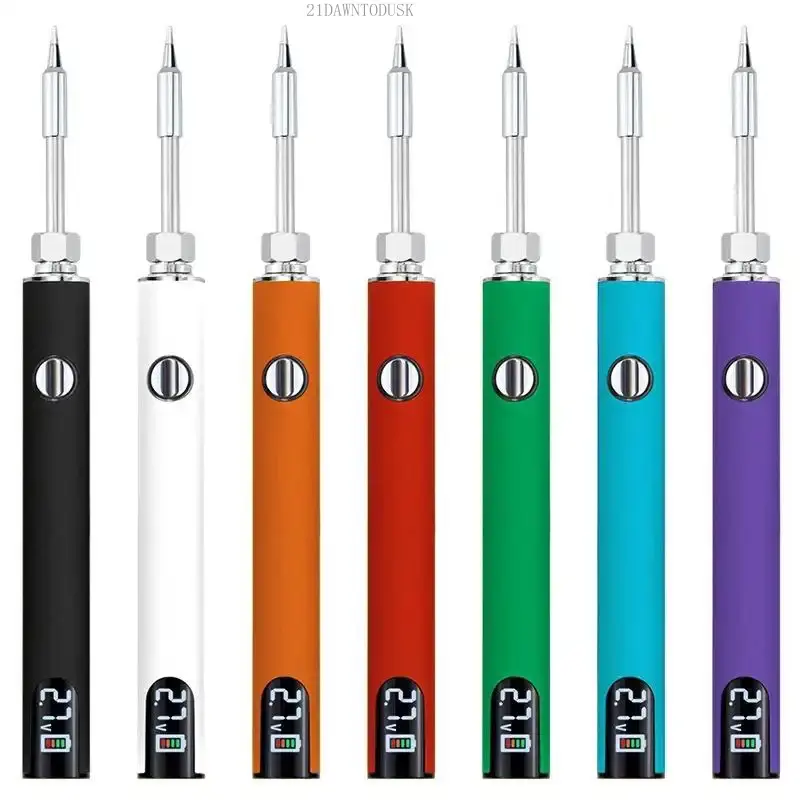 8W Rechargeable Cordless Soldering Iron with Cordless Grip, Mini Hot Wire Soldering Pen for Electronic Repair Work & Craft Projects21DAWNTODUSK