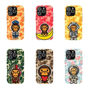 Bape Baby Milo Camo Streetwear Case – Impact-Dispersion Hard Case with Flexible Rubber Liner, Glossy UV Finish, 2-Piece DesignSuitable for iPhone 17-11 Pro Max/Plus and  Samsung Galaxy S23-25