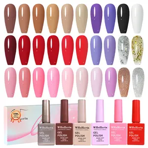6pcs 15ml Hema Tpo Free Brown Nude Gel Nail Polish Set – 6 Colors 15 ML (Beige, Chestnut, Khaki, Skin Tone, Taupe), Soak Off UV LED Nail Gel Kit for Winter Nude DIY Manicure