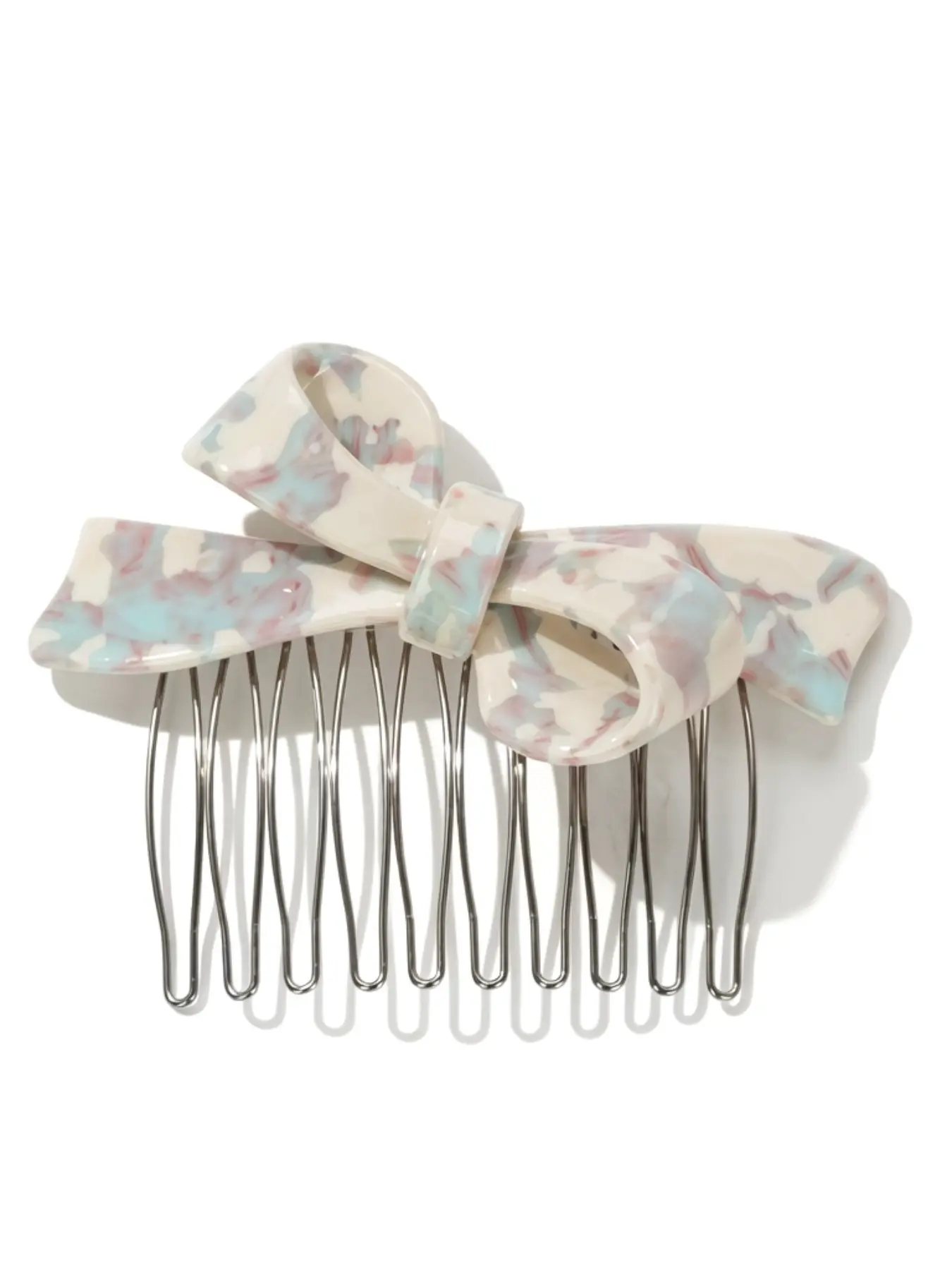 Elegant Gradient Butterfly Knot Acetate Hair Comb, Soft Flexible Material, Smooth Rounded Teeth, Securely Holds Hairstyles