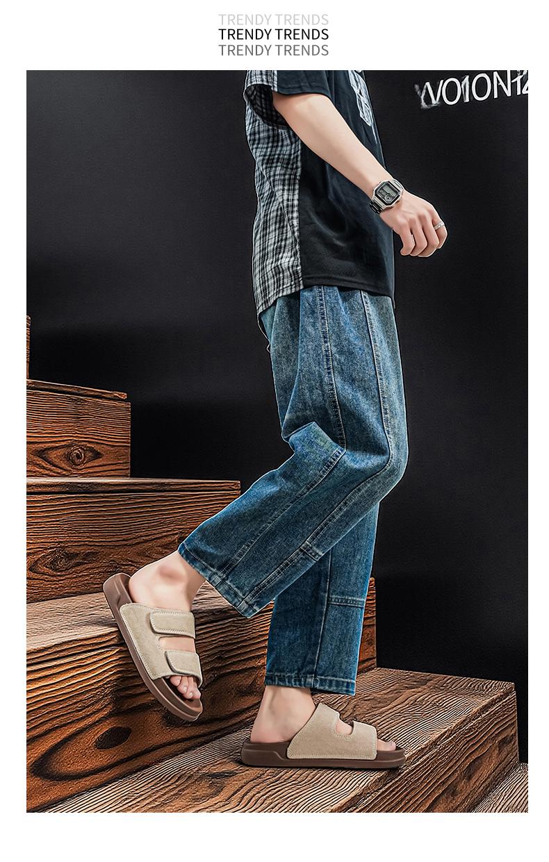 Men's Summer Slippers Outdoor Beach Sandals Breathable Anti - slip Sports Flip Flops High Trendy