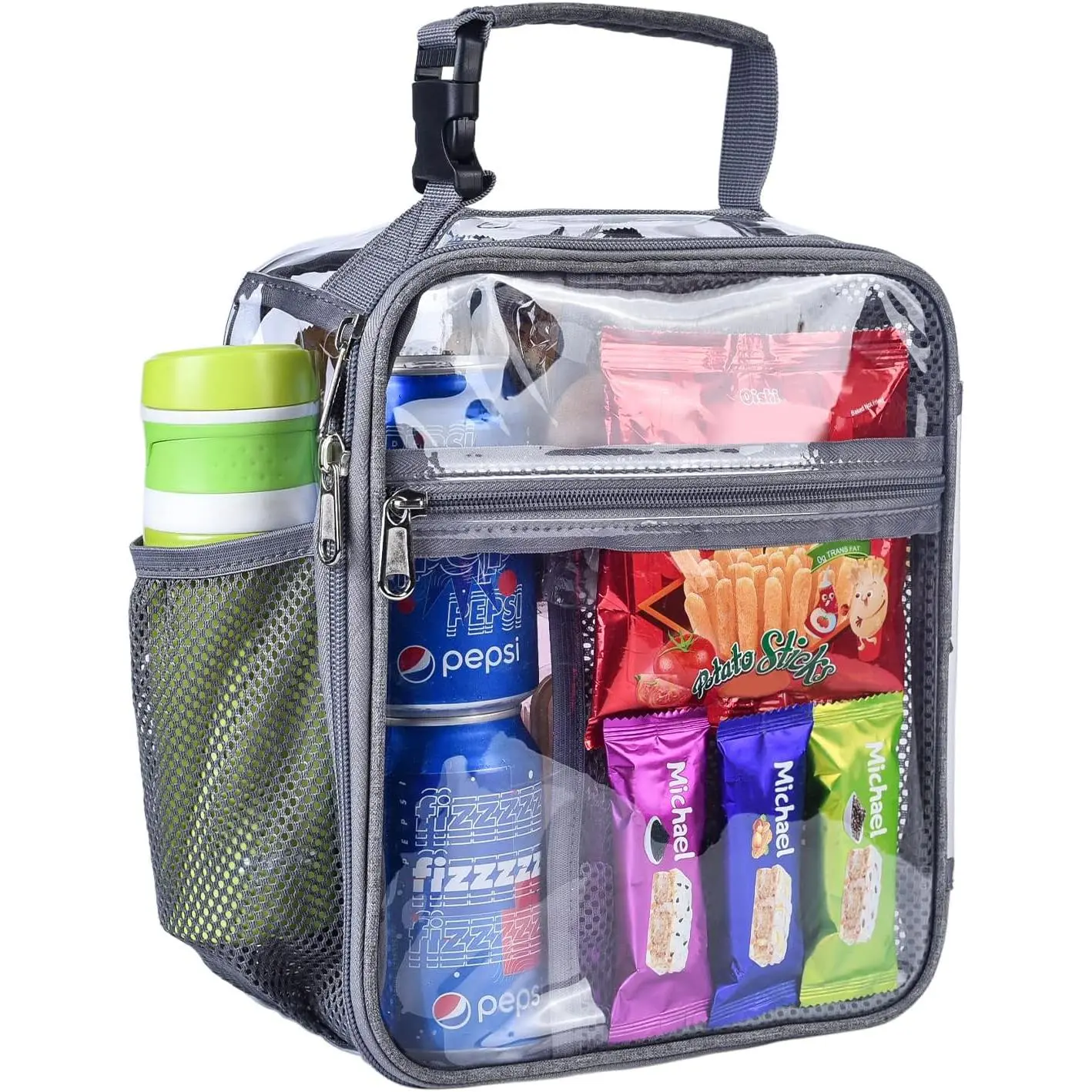 Stadium Approved Clear Lunch Bag Multi-Purpose Lunch Bag for Works Portable Lunch Bag Durable Clear Bag Clear Lunch Box for Men Women