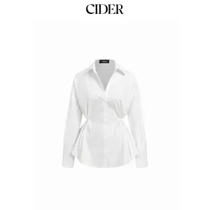 Cider Long Sleeve Drawstring Blouse SummerFinds