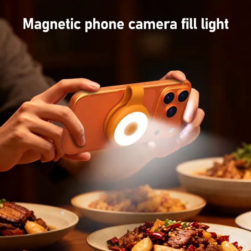 Magnetic Mini Fill Light, Portable High-Brightness Auxiliary Device for Rear Selfies