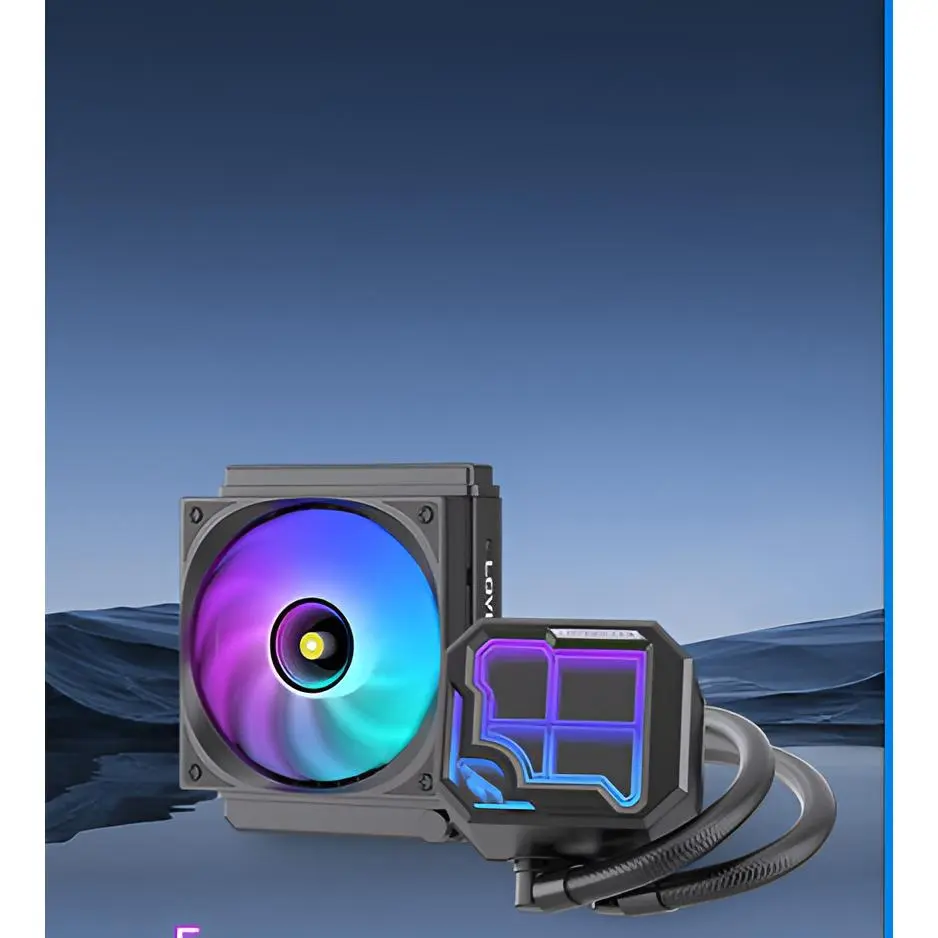 360 All In One Liquid CPU Cooler With Temperature Display Universal Multi-Platform PC Chassis Integrated Water Cooling Radiator