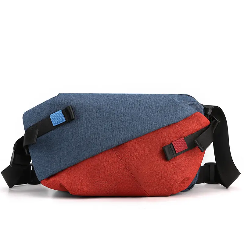 Unisex Asymmetrical Detachable Modular Convertible Sling Bag - Adjustable Strap, Multi-Pocket, Scratchproof Ripstop Fabric, Anti-Theft, 2 Sizes, Side Water Bottle/Umbrella Pocket, Durable Chest Bag for Outdoor Hikes, Casual Gym Travel Accessory b49026