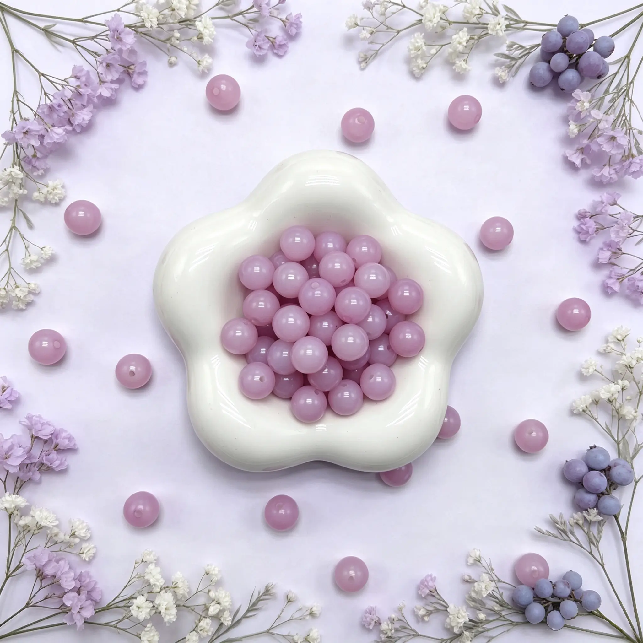 [NEW] H64-10mm Lavender Purple Round Bodhi|for Bracelet & Jewelry DIY making