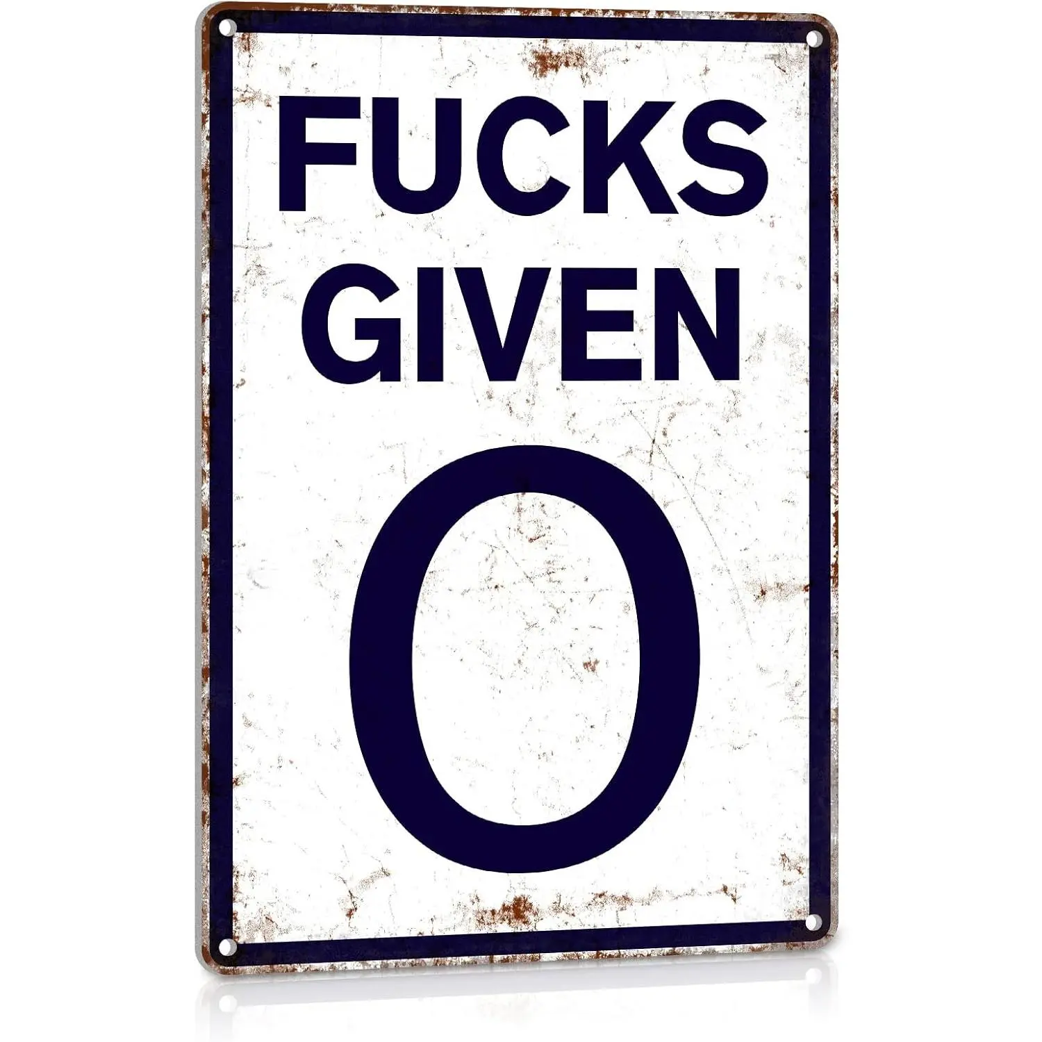 Funny 0 Given Vintage Metal Tin Signs Parody Speed Limit Sign Funny Garage Man Cave Decor 12 X 8 Inch,Fun Metal Signs,Fun Wall Decoration Signs