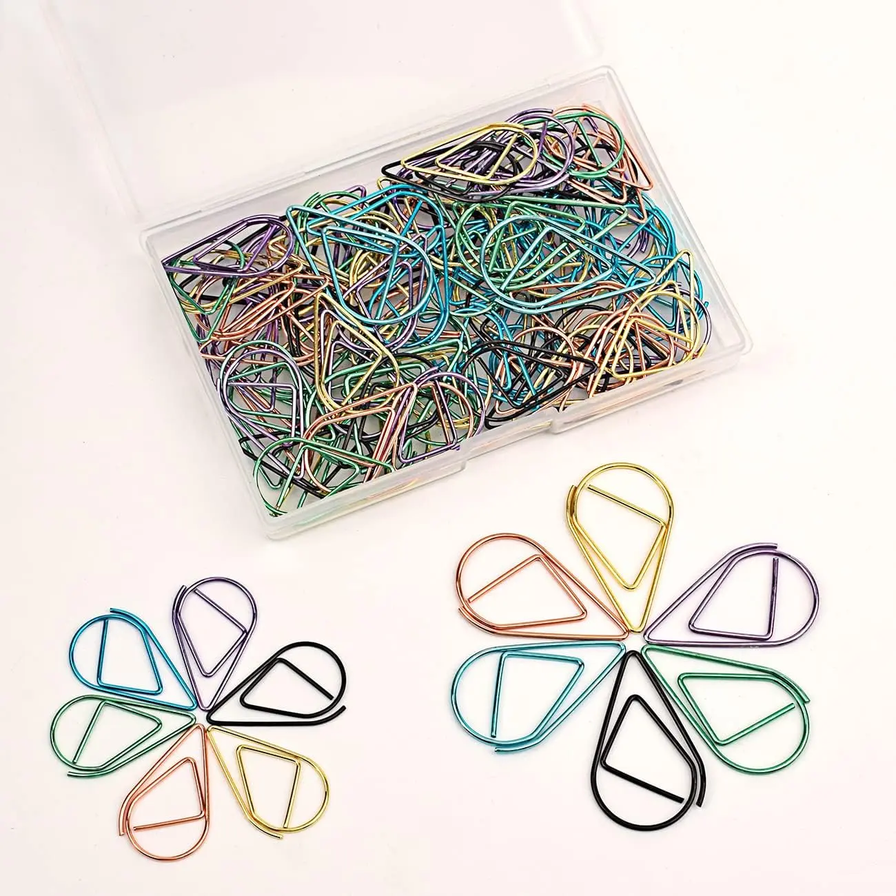 Multicolor Paperclips Metal Paper Clips Colored Paper Clamp Note Clips for School Office Wedding (100 Pieces)
