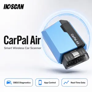 Bluetooth-compatible Obd2 Scanner for iPhone & Android, Ikoscan Carpal Air Vehicle Diagnostic Tool, Engine Check Light Tester, Emission Test & Report Generator