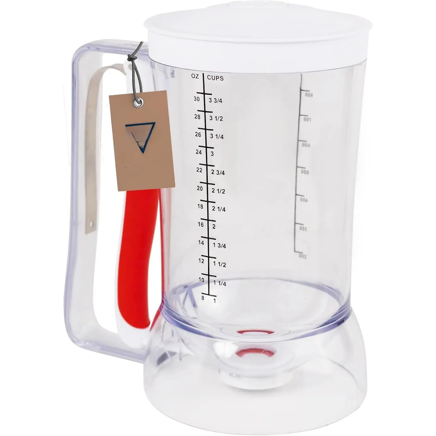 Mess-Free Pancakes Pourer & Cupcake Batter Dispenser | 4 Cup Capacity | Precision Pour Control & Easy-Squeeze Handle |  Kitchen Tool for Waffles, Crepes & Muffins