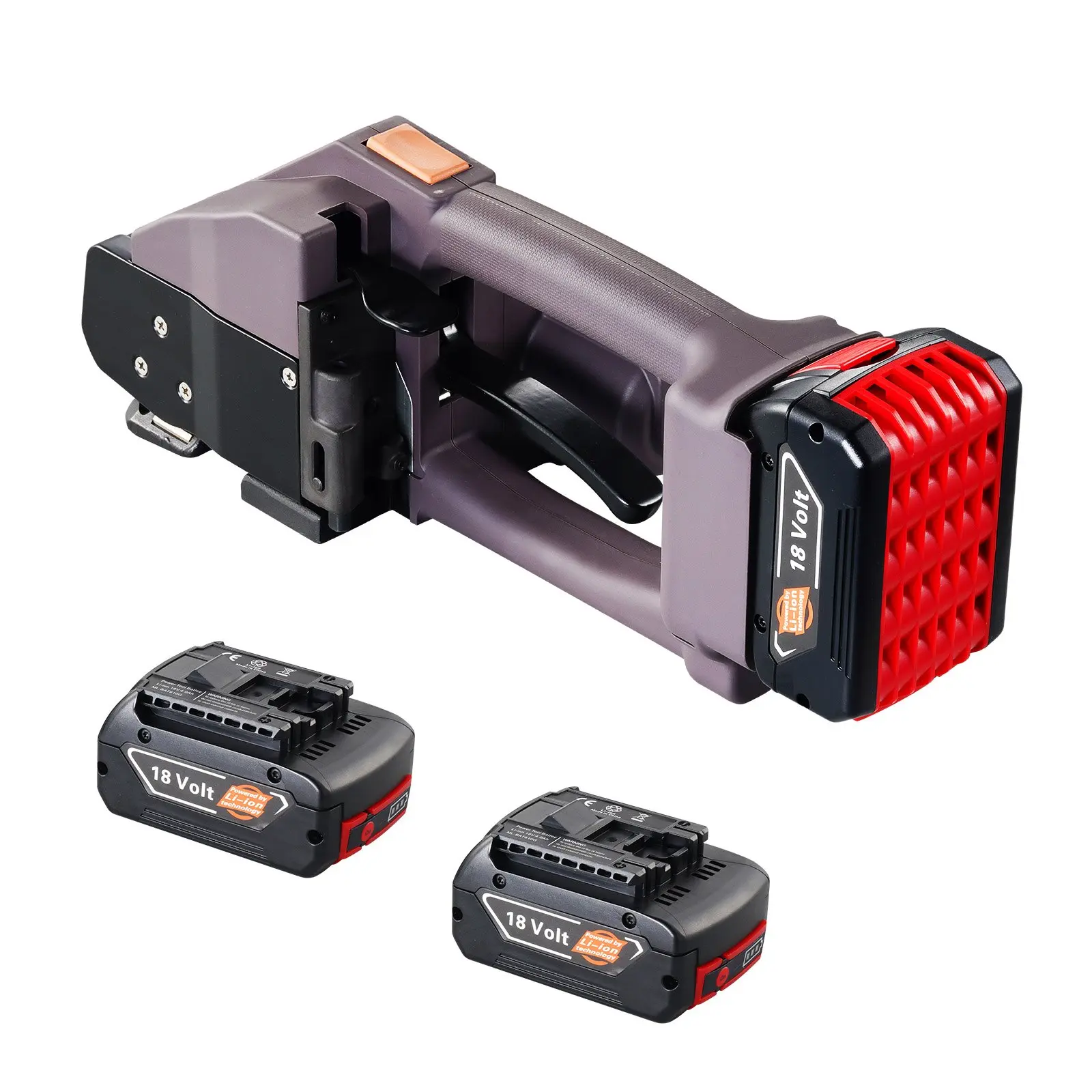 VEVOR Electric Strapping Machine, for 0.39"-0.75" PP PET Straps, Portable Electric Banding Tool with Digital Display, 2x 4000mAh Battery Powered Automatic Strapping Tool for Packaging Box Pallet