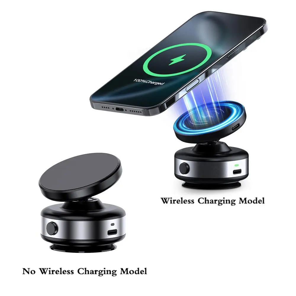 Car Electric Magnetic Phone Holder with Vacuum Suction Cup, 1 Count Universal Multi-angle Dashboard Navigation Holder, Phone Accessories for Car, Car Cellphone Mount, Car Phone Holders