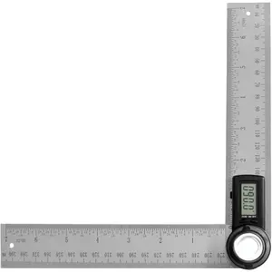 Stainless Steel Digital Angle Measuring Instrument Goniometer, High Precision Laser-Engraved Scale Durable Ruler for Crown Molding & Everyday Use