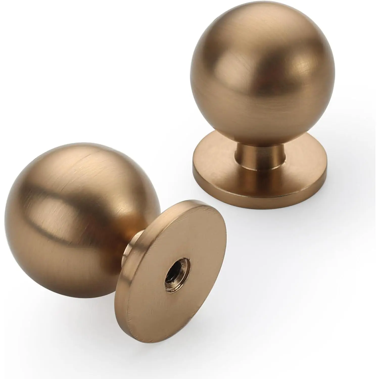 6 Pack 1.2 Inch Champagne Bronze Cabinet Knobs Kitchen Cabinet Knobs Champagne Drawer Knobs Round Dresser Knobs Kitchen Knobs for Cabinets Knobs for Cabinets and Drawers