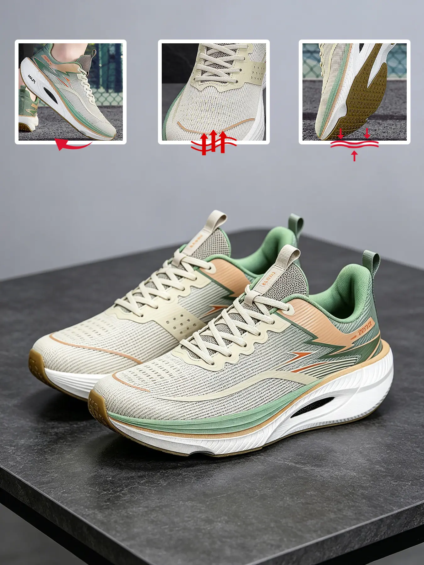 New Lightweight Breathable Mesh Women's Sports Shoes, Trendy Unisex Casual Running Shoes, Fashion Running Sneakers, Comfortable Shock Absorbing Sole