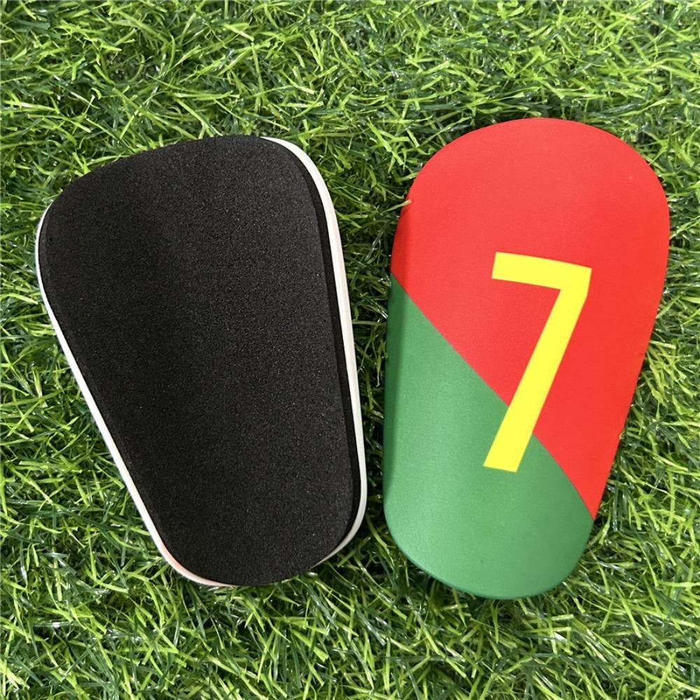 Absorbing Football Shin Pads Portable Leg EVA Thickening Training Shank Board Mini Size Lightweight Soccer Shin Cycling Gear for Women Men Sports PU EVA Material Compact Design