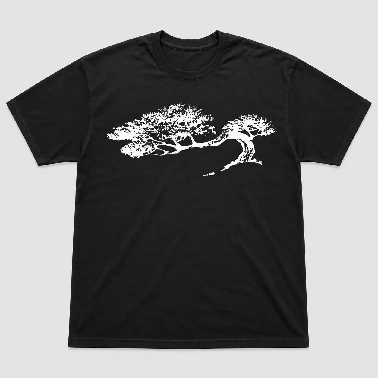 Women's Oversized Comfy 100% Cotton Short-Sleeve Top, Vintage Minimalist Japanese Bonsai Tree Graphic Garment, Casual Unisex Fit T-Shirt, Tops, Loose