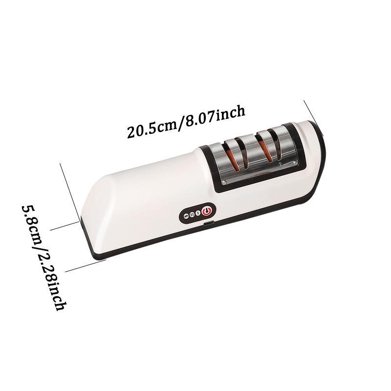 Electric Knife Sharpener, 1 Count USB Rechargeable Knife Sharpener, Adjustable Angle Sharpener for Kitchen Knife Grinding and Polishing Tool