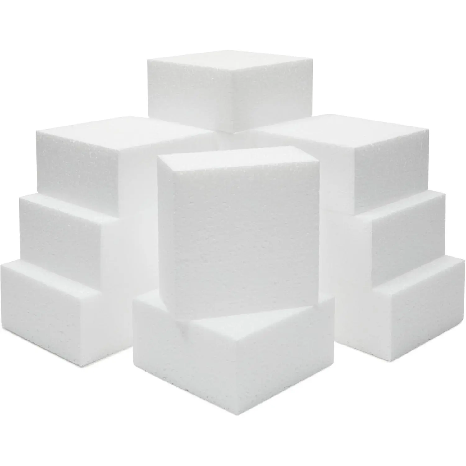 Foam Blocks 12-Pack, 4 x 4 x 2 White Floral Foam for Flower Arrangements, Crafts & Floral Arrangement Supplies