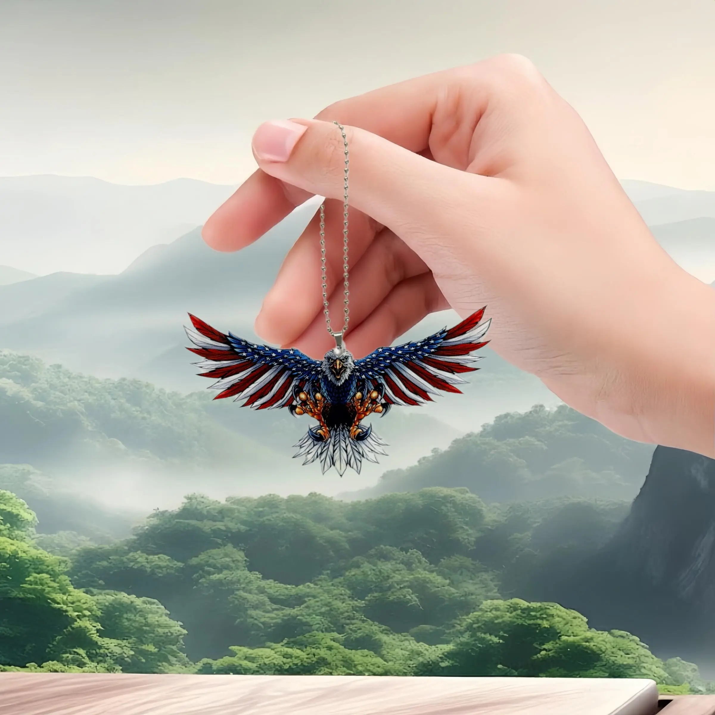 Eagle Design Car Pendant, Rearview Mirror Hanging Ornament, Car Interior Decoration for Men & Women, Car Accessory, Car Ornaments, Car Interior Accessories