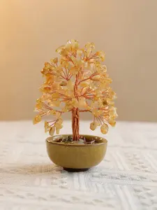Natural Amethyst Amethyst Money Tree Handmade Ceramic Base, Wealth and Good Luck Crystal Tree Desktop Home Decor Gift