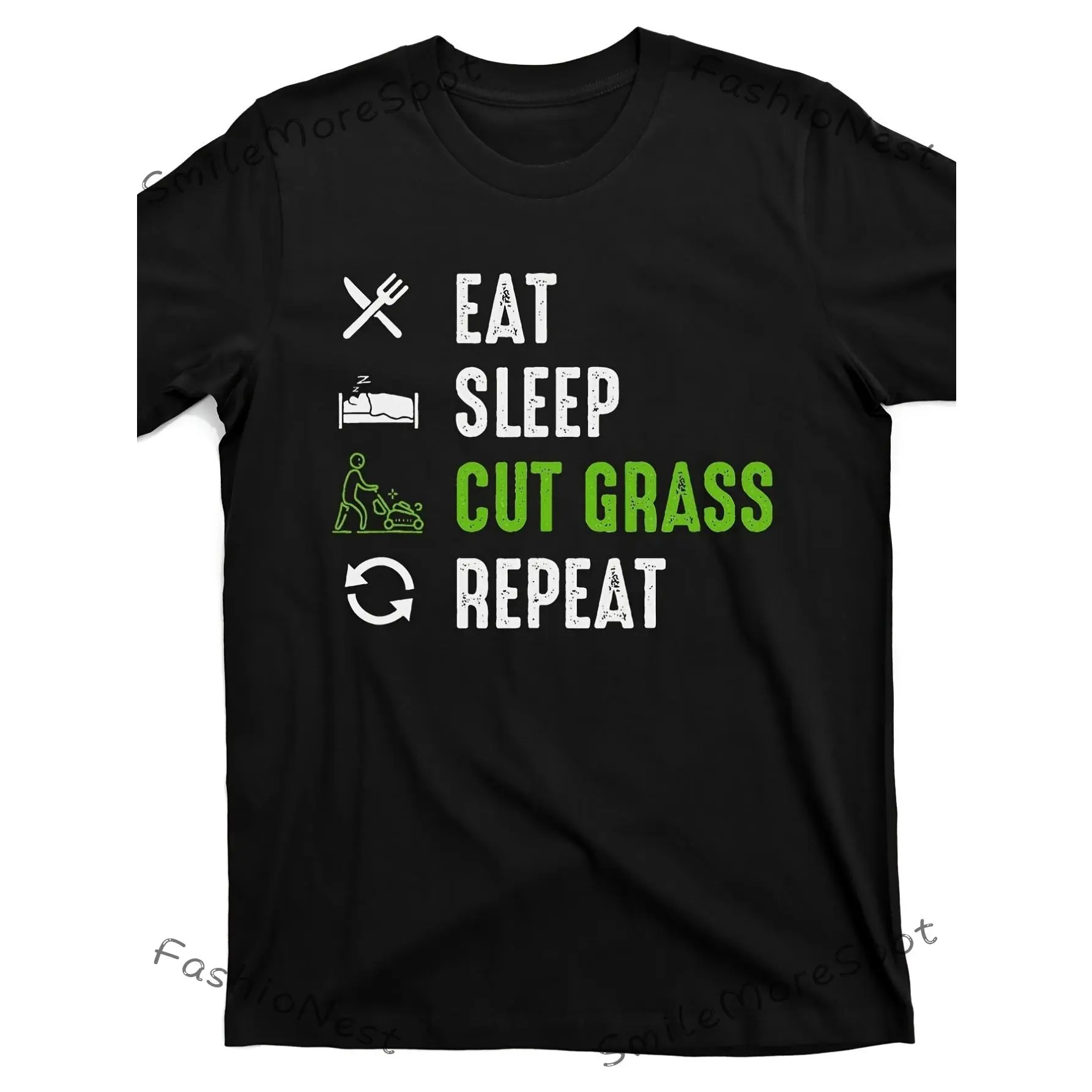 Unisex Plus Size Cotton Lawn Care & Landscaping Graphic T-Shirt - Moisture-Wicking, All-Season Workwear, Grass Print, Short Sleeve, Machine Washable, Lawn Mower Maintenance Gift (Plus Size Fashion), Fabric, Round Neck, Cotton Fabric, Shortsleeve, Casual,,