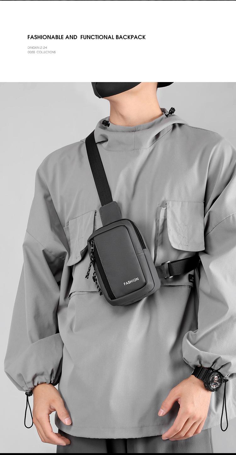 2026 New Leather Chest Bag for Men, Single-Shoulder Small Backpack, Water-Resistant Travel Sports Backpack, Crossbody Chest Bag, Travel Small Backpack