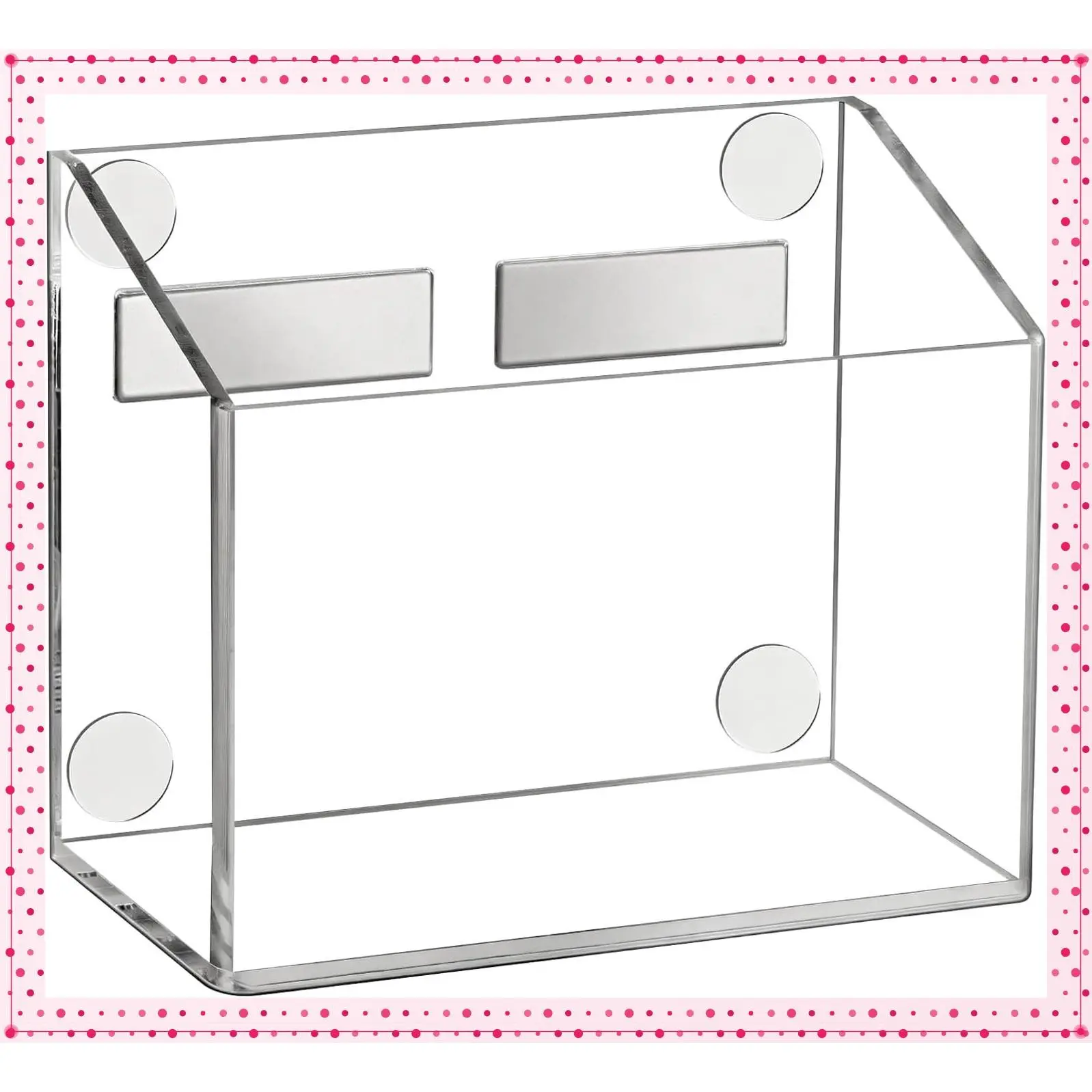 Acrylic Magnetic Pen Holder for Refrigerator Whiteboard, Non-Slip Dry Erase Marker Holder for Pens Pencils, Transparent, 1 PackGift