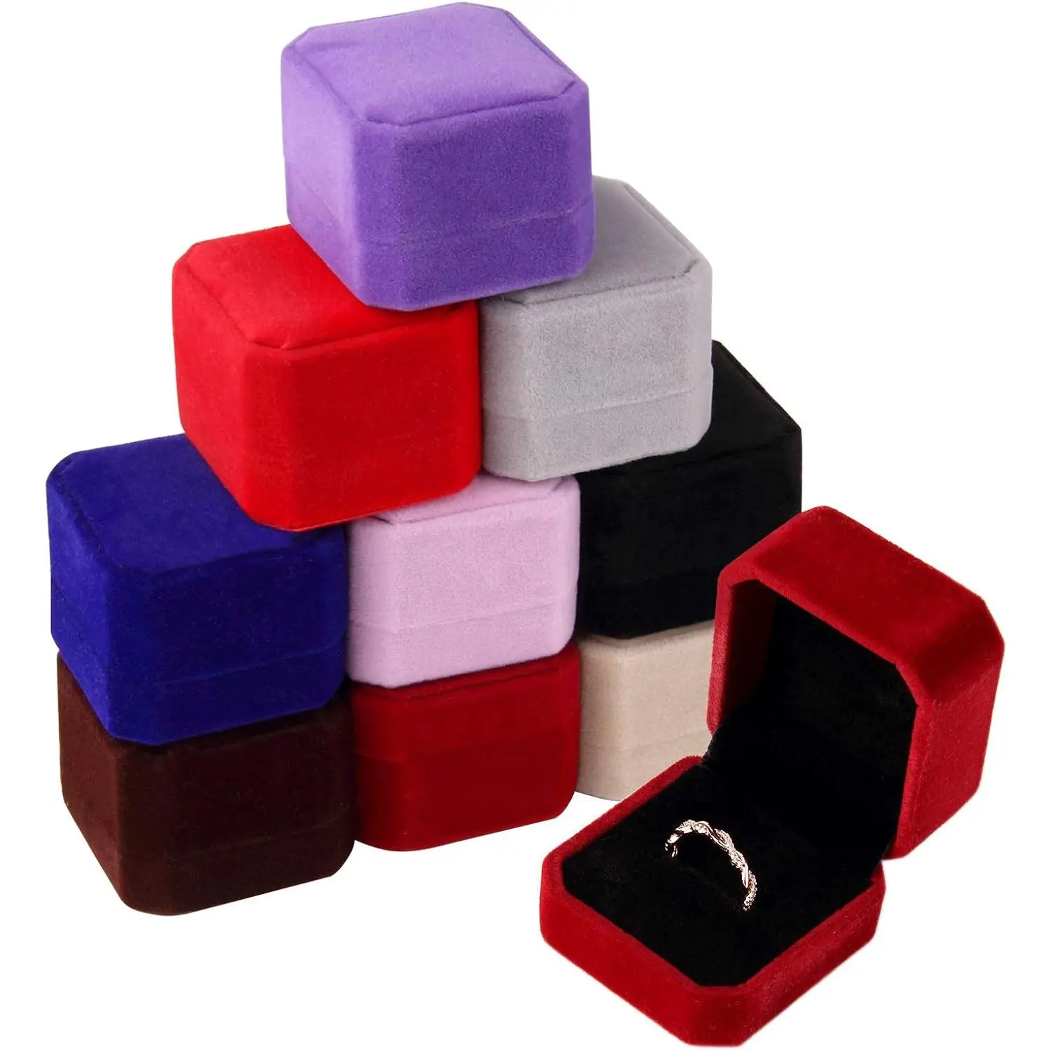 9 count  Ring Box Earring Box   Box  Color
