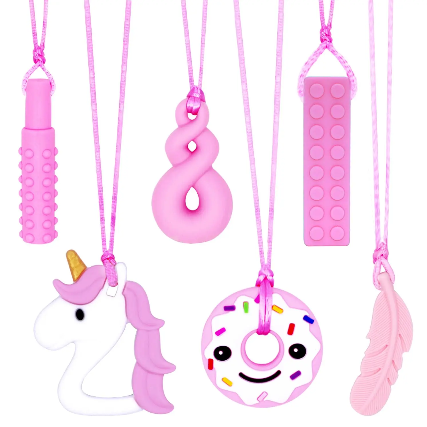 Chew Necklaces  Sensory Girls, Chewy Necklace Sensory Toys  Kids with Autism, ADHD,SPD, Chewing, Teething or Special Needs, Oral Sensory Chew Toys  Kids Adult Reduce Anxiety Fidgeting New model