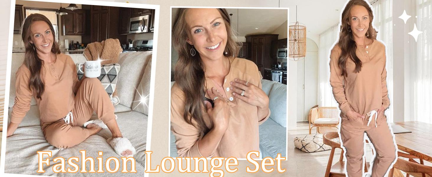 WIHOLL Two Piece Outfits for Women Lounge Sets Button Down Sweatshirt Sweatpants Sweatsuits Set with Pockets SpringStatements WIHOLL Two Piece Outfits for Women Lounge Sets Button Down Sweatshirt Sweatpants Sweatsuits Set with Pockets SpringStatements