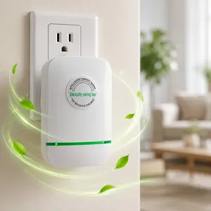 Electricity Saving Box, Compact Power Saver Energy Saving Device with LED Indicator, Plug and Play Design for Home House Office Appliances, US Plug