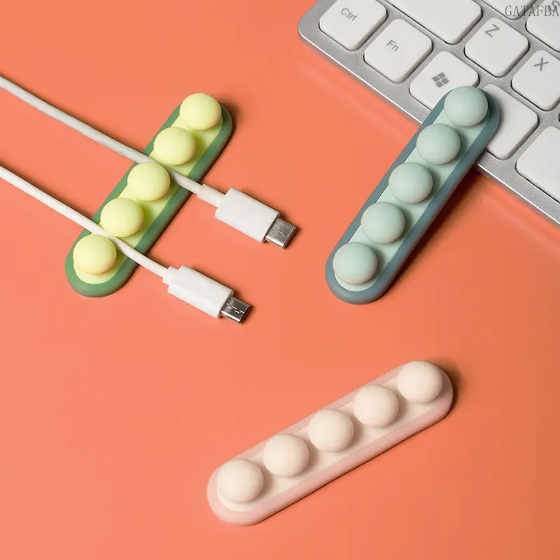 3Pcs Cable Clips Cord Organizer Desktop Wire Holder Charging Cable Management Fixer For Home Office Desk