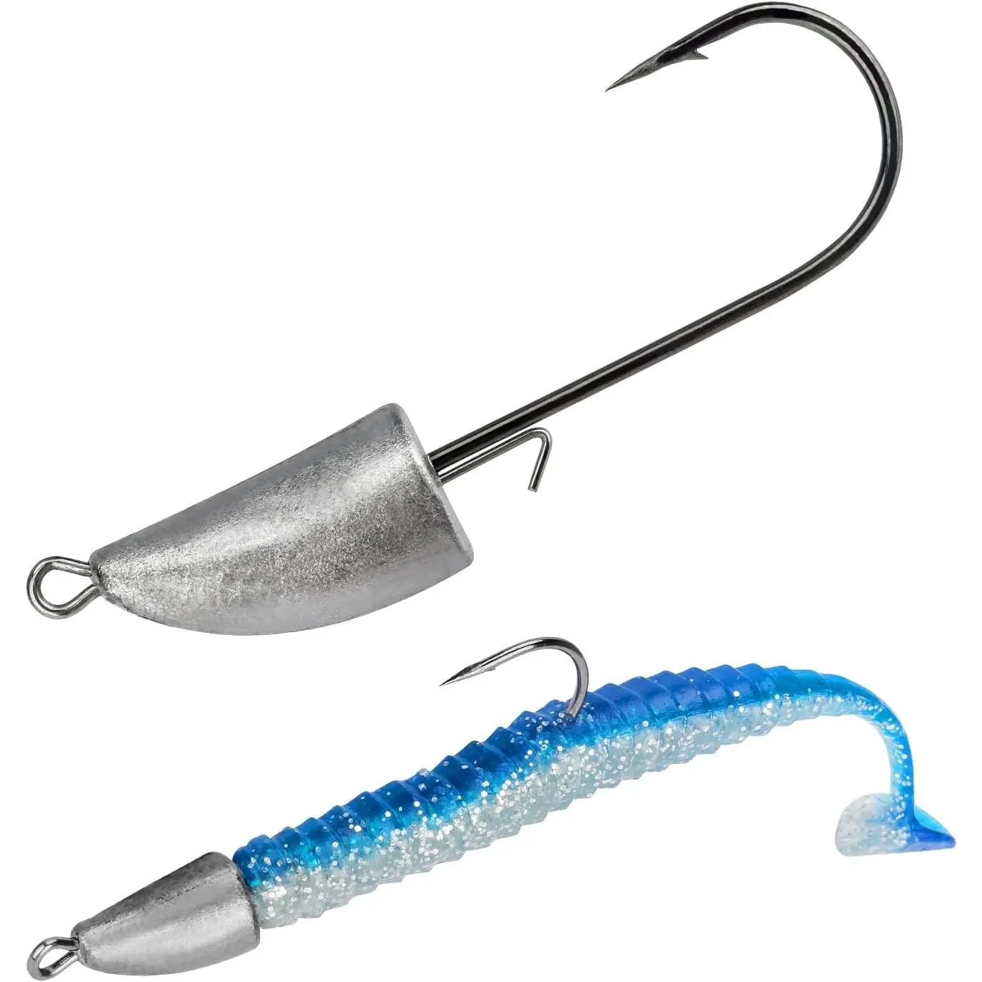 Weedless Swimbait Jig Heads for Bass Fishing, Weighted Texas  Hook Fishing Hooks Saltwater Freshwater 1/8 oz, 1/6 oz, 1/4 oz, 3/8 oz, 1/2 oz,3/4 oz