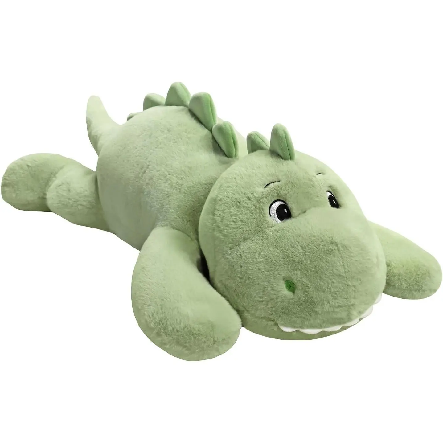 31 inch 5 lbs Dinosaur Weighted Stuffed Animals, Large Weighted Plush Animal, Cute Plush Toy Pillow, Soft Dino Plushie Gifts for Adults, Kids, Boys and Girls (Green)