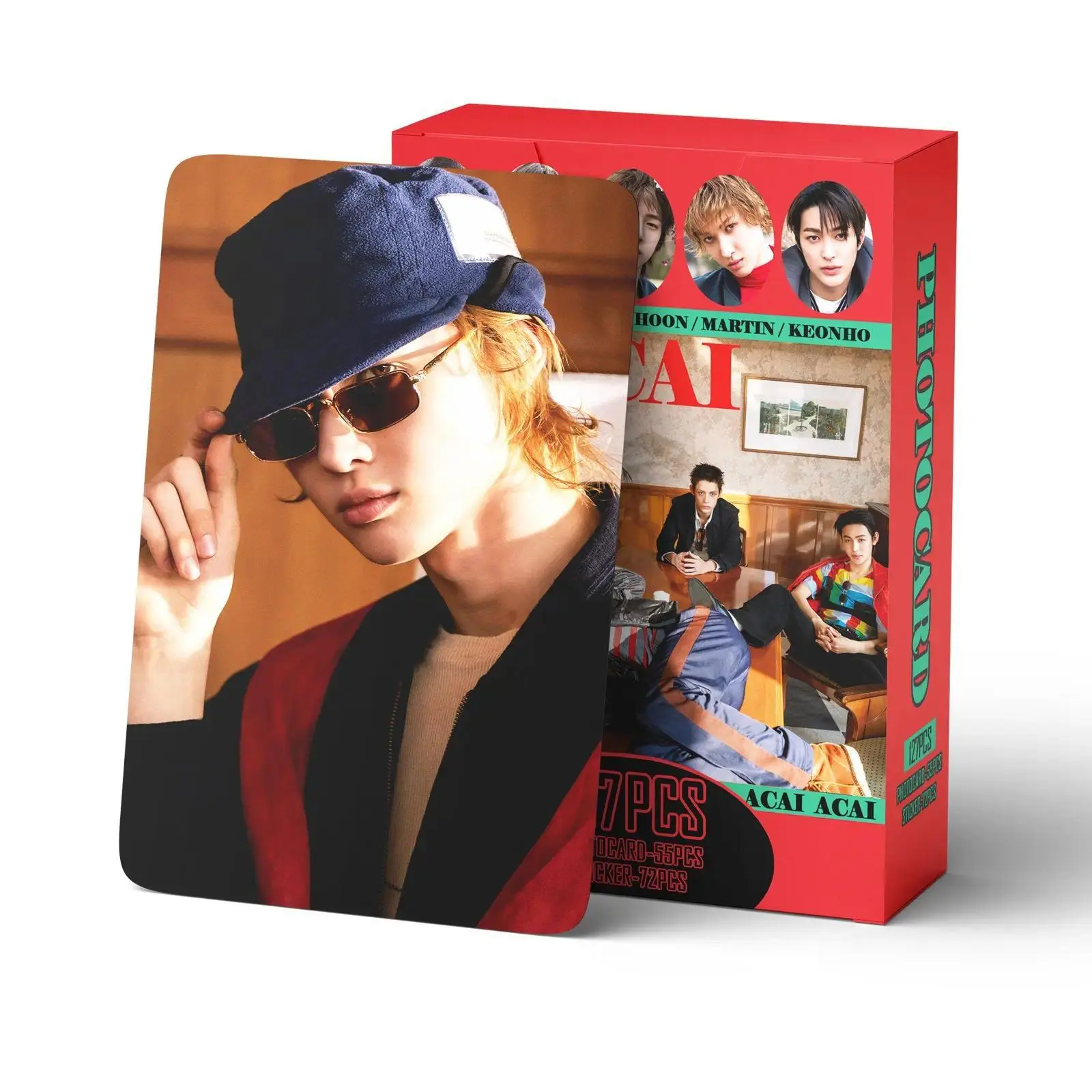 55Pcs  CORTIS ACAI GREENGREEN Laser Photocards Kpop Star Collection Lomo Cards Holographic Flash Cards Fans Gifts