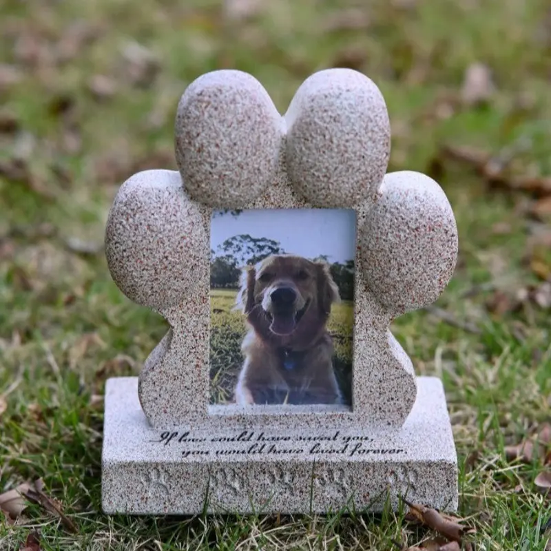 Pet Memorial Stone, Creative Resin Replica Dog Grave Marker, Animal Cat Cemetery Ornament, 2026 New Design, Pet Tribute Sculpture