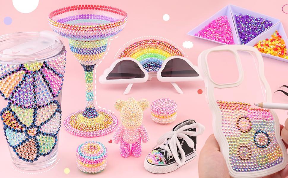 15 Color 18000Pcs Jelly Synthetic Rhinestones for Bedazzling - Mixed 3mm Vibrant Multicolor Resin Flatback Gems Tweezers Pick up Pen Gifted Tools Jewelry for DIY Crafting Apparel Diamond Nail Art Phone Case & Makeup Supplies