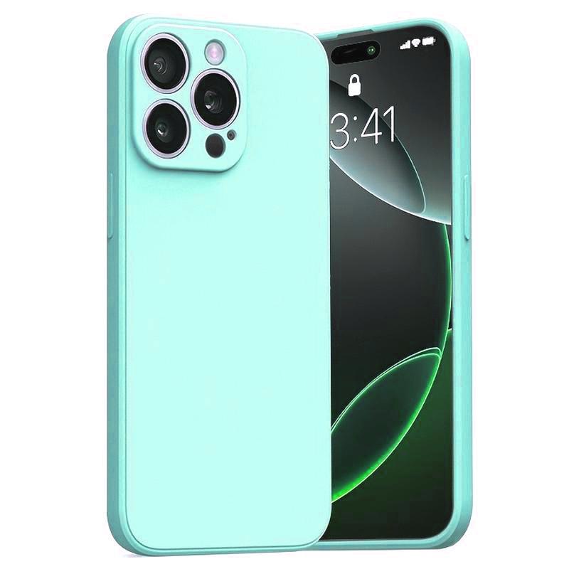 Solid Color Phone Case with Camera Protector, Full Covered Slim Gel Rubber Case with Soft Microfiber Lining, Phone Accessories for iPhone 11-17  Series