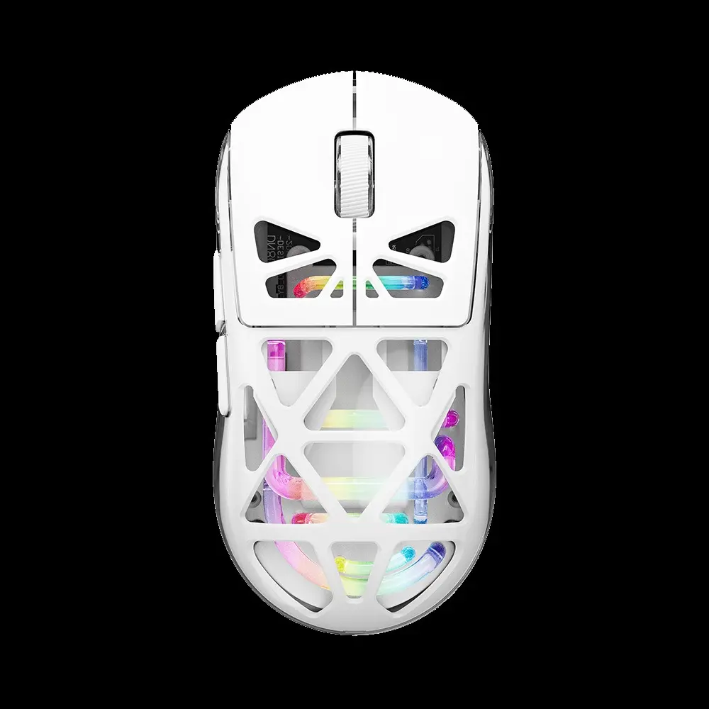 Wireless Rechargeable Transparent Cover Modern Gaming Mouse - 3-Mode Connectivity, High DPI, 500mAh Battery, Long-Lasting Light-Up RGB Lighting, PC Gaming Accessory