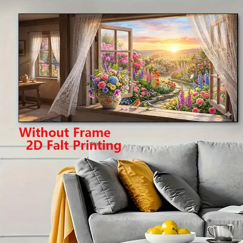 Large Diamond Painting Kit, DIY Full Circle Art, Unframed Home Decor, Perfect Gift for Holidays, Living Room, Bedroom, Hallway, Handicraft