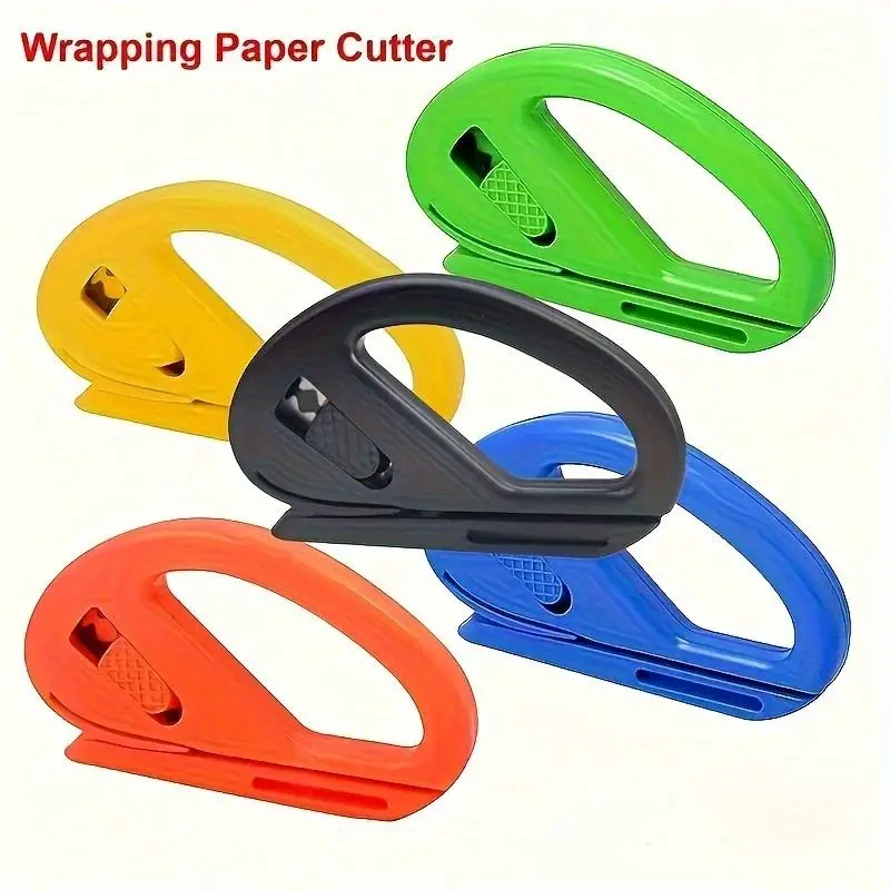 1pc Wrapping Paper Cutter, Gift Wrap Cutter, Craft Paper Roll Sliding Line Cut Trimmer Wrapping Cutting Tool