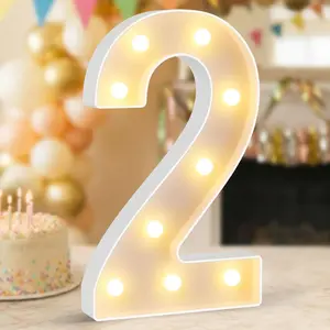 Light Up Numbers, 12.6 Inch LED Marquee Number Lights for 2nd 21st 25th Birthday Decorations Wedding Anniversary Decoration, Large Size Marquee Number Sign for Backdrop Wall,Table Home Decor