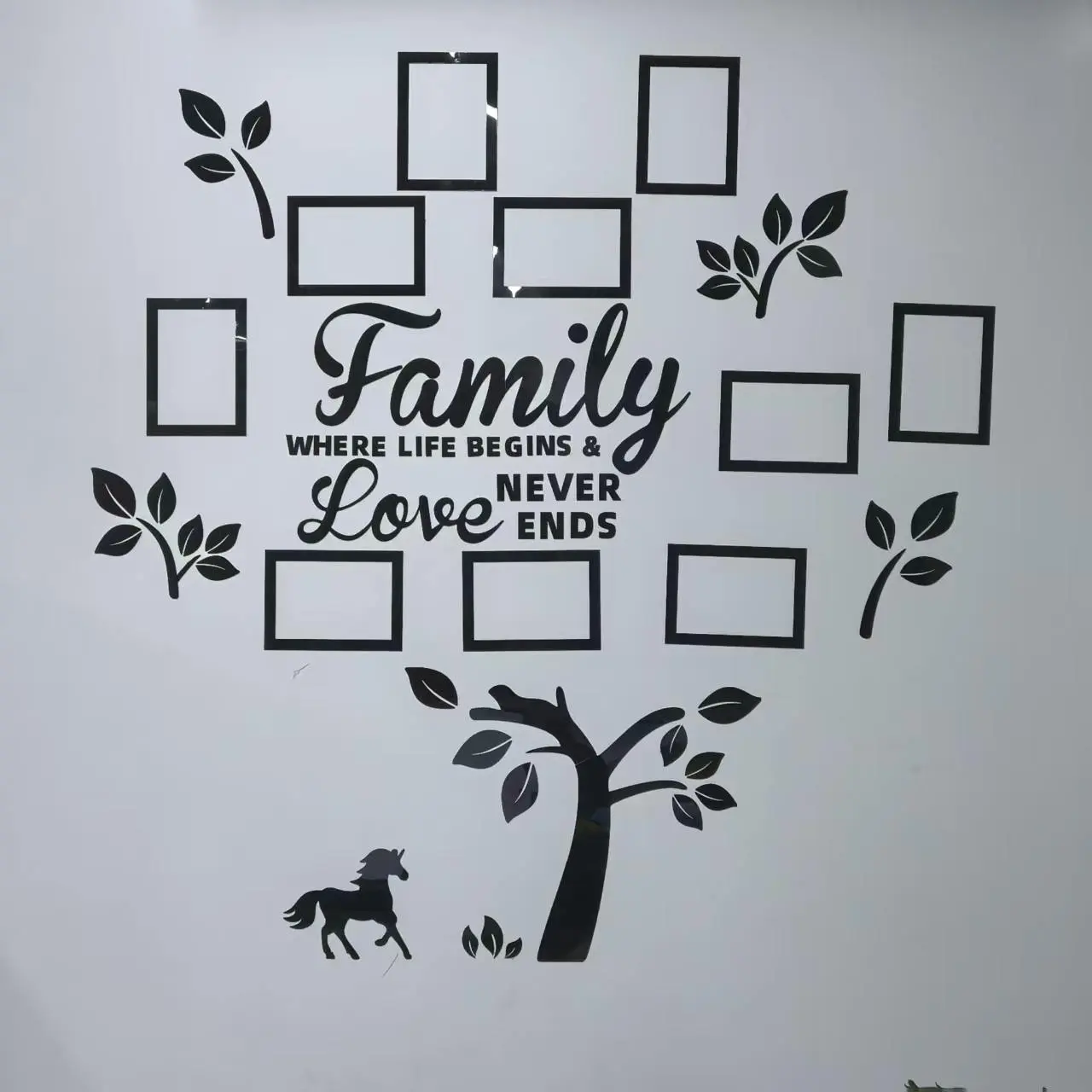3D New Family Photo Frame Tree Wall Sticker Decorative Sticker Acrylic Self-adhesive Tree Collage Living Room Bedroom DIY Art Home Decoration