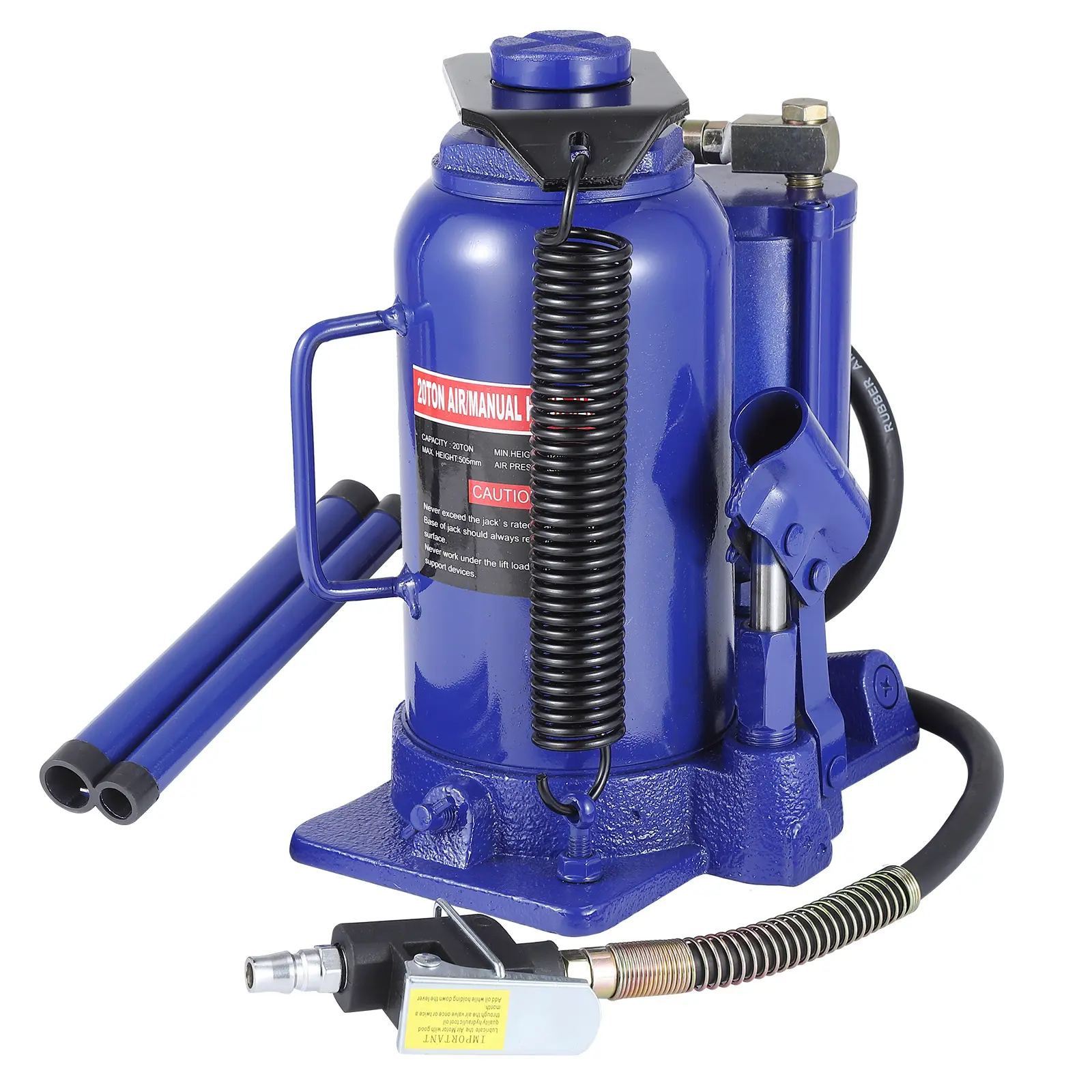 5T/10000 LBS/20T/40000 LBS Air Hydraulic Bottle Jack - Heavy Duty Pneumatic Bottle Jack with Manual Hand Pump, for Car, Truck, RV, Auto Repair & Industrial Engineering