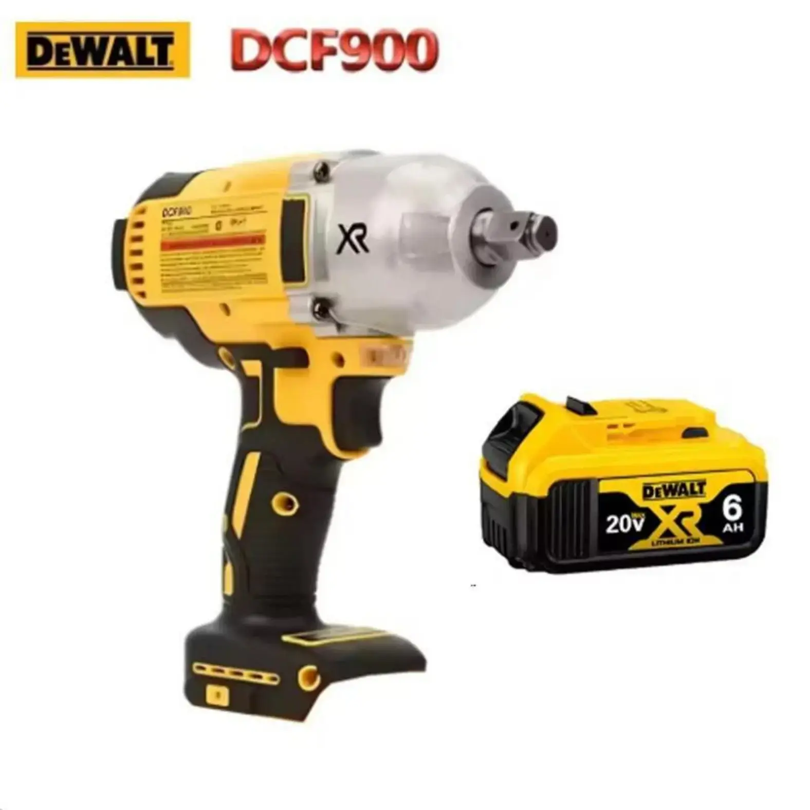 DEWALT DCF900 20V Brushless Cordless Impact Wrench - 1/2" Hog Ring Anvil, High Torque Hand Tool for Construction (Tools & Hardware Accessory)