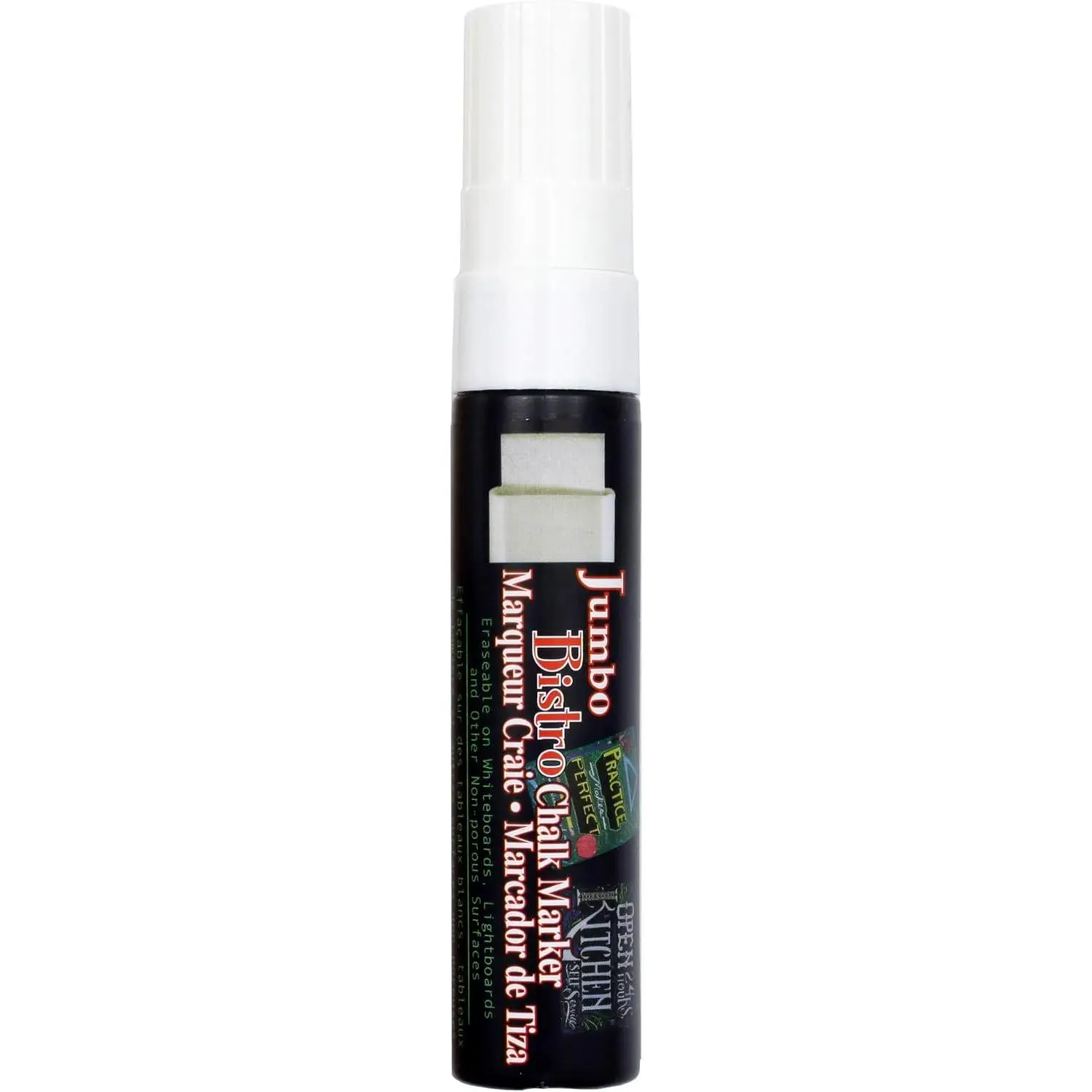 481-C-0   Broad Point Tip Bistro Chalk Marker, White