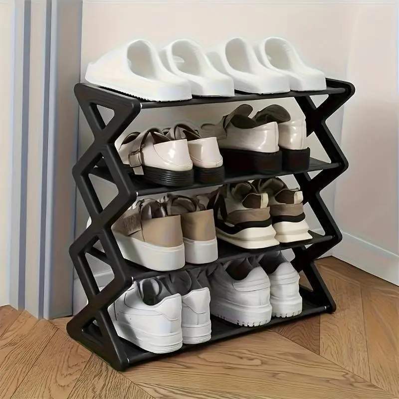 Modern Minimalist Multi Tier Shoe Rack, Narrow Space Saving Design, Dust Proof Shoe Storage Organizer For Entryway Home Dorm, Doorway Shoe Cabinet
