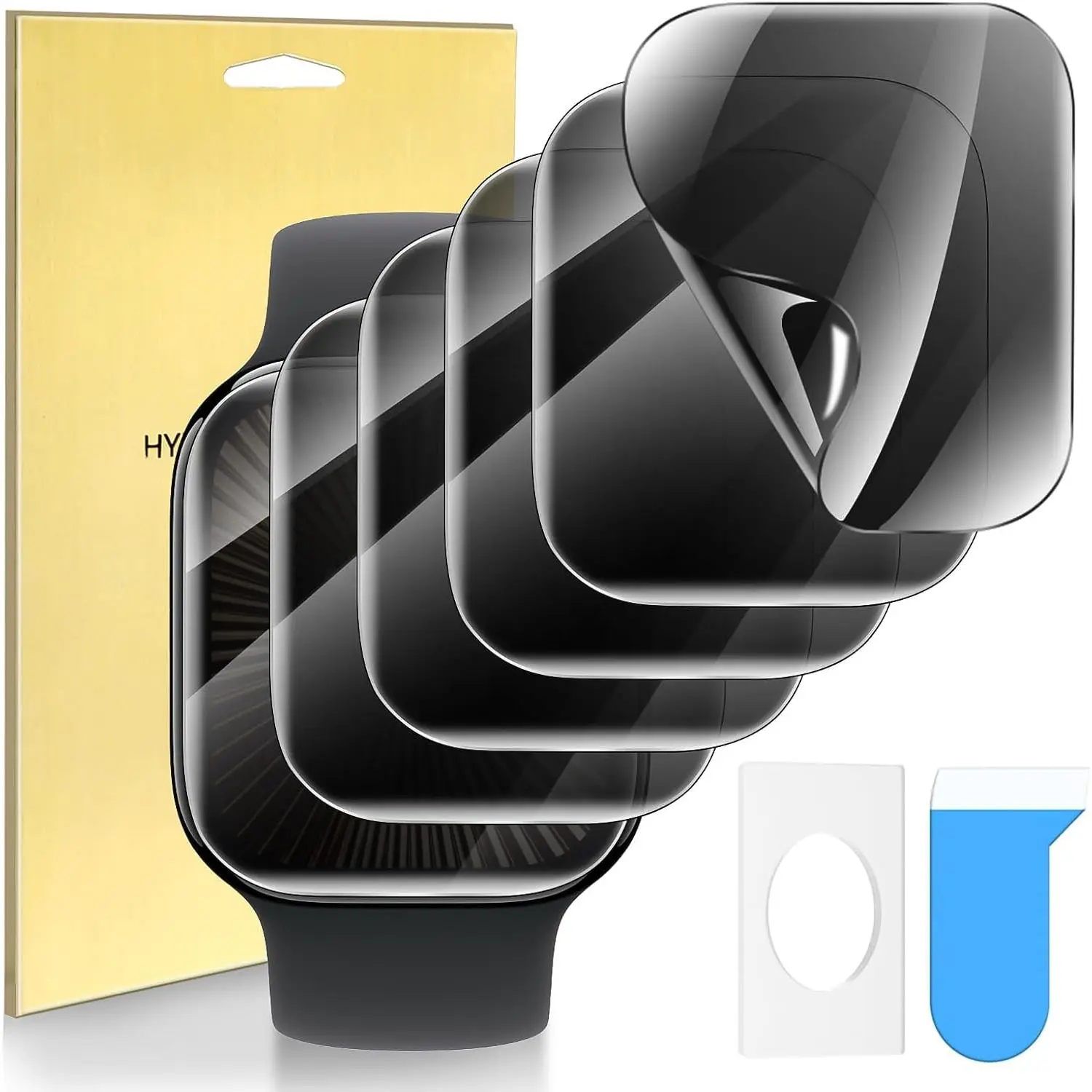 Apple Watch Series 11/10 46mm Privacy Screen Protector |   6-Pack, [Not Glass] [Anti-peeping] Flexible TPU Soft Protective film